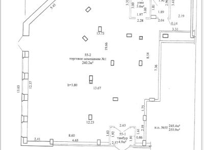 Помещение торгового назначения №1 в г. Бресте, площадью 255.9 кв.м.
